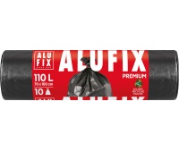 Worki na śmieci ALUFIX, extra mocne, LDPE, 70x100cm, 110l, 10 szt., czarne