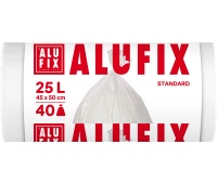 Garbage bags ALUFIX, HDPE, 45x50cm, 25l, 40 pcs, white