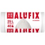 Garbage bags ALUFIX, HDPE, 45x50cm, 25l, 40 pcs, white
