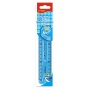 Ruler KEYROAD Tatoo, 15cm, flexible, hanger, assorted colors