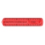 Ruler KEYROAD Tatoo, 15cm, flexible, hanger, assorted colors