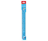 Ruler KEYROAD Tatoo, 30cm, flexible, hanger, assorted colors