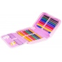 School pencil case GIMBOO, with accessories, 1 compartment, 1 divider, Colorful Teddy Bears, pastel pink