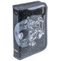 School pencil case GIMBOO, with accessories, 1 compartment, 1 divider, Astronaut, black