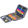 School pencil case GIMBOO, with accessories, 1 compartment, 1 divider, Astronaut, black