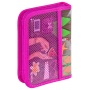 School pencil case GIMBOO, with accessories, 1 compartment, 1 divider, Holidays, pink