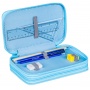 School pencil case GIMBOO, with accessories, 2 compartments, Jumbo, Gamer, blue