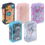 School pencil case GIMBOO, with accessories, 2 compartments, Jumbo, assorted colors