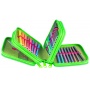 School pencil case GIMBOO, with accessories, 3 compartments, Watermelon, green