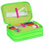 School pencil case GIMBOO, with accessories, 3 compartments, Watermelon, green