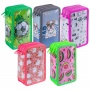 School pencil case GIMBOO, without accessories, 3 compartments, assorted colors