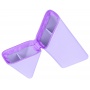 Foldable silicone pencil case GIMBOO, organiser, 200x70x55mm, purple