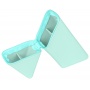Foldable silicone pencil case GIMBOO, organiser, 200x70x55mm, green-mint
