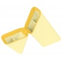 Foldable silicone pencil case GIMBOO, organiser, 200x70x55mm, yellow