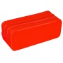 Four-compartment silicone pencil case GIMBOO, 200x80x75mm, red