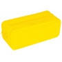 Four-compartment silicone pencil case GIMBOO, 200x80x75mm, yellow
