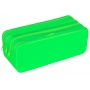 Four-compartment silicone pencil case GIMBOO, 200x80x75mm, green