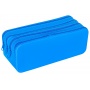 Four-compartment silicone pencil case GIMBOO, 200x80x75mm, blue