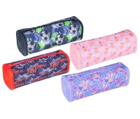 Square pencil case GIMBOO, with print, 210x72x72mm, asorted colors