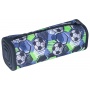 Square silicone pencil case GIMBOO, with print, 210x72x72mm, ball, black-green