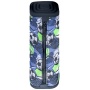 Square silicone pencil case GIMBOO, with print, 210x72x72mm, ball, black-green
