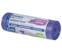 Trash bags DONAU PROFESSIONAL, durable, strong, with handles, 120l, 10 pcs., lavender fragrance