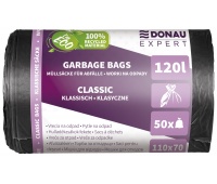 Worki na odpady DONAU EXPERT, klasyczne, LDPE, 120l, 50 szt., czarne