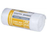 Trash bags DONAU HOME, universal, bathroom, 20l, 40 pcs., white