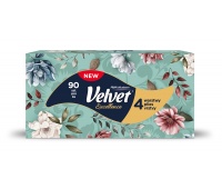 Chusteczki kosmetyczne VELVET Excellence, 4-warstwowe, 90 listk&oacute;w, białe