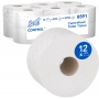 Papier toaletowy SCOTT Control, centralne odwijanie, 2-warstwowy, 204m, 12 rolek x 833 listki, biały, Papiery toaletowe i dozowniki, Artykuły higieniczne i dozowniki