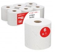 Ręcznik papierowy WYPALL L20 General Clean, centralne odwijanie, 2-warstwowy, 6 rolek x 550 listk&oacute;w, biały