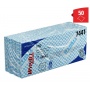 Czyściwo składane WYPALL X50, Critical Clean, wł&oacute;kninowe, 41,8x22,1cm, 50 szt., niebieskie, Ręczniki papierowe i dozowniki, Artykuły higieniczne i dozowniki