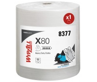 Wiper roll WYPALL X80 Power Clean, nonwoven, 154.7m, 455 sheets, white