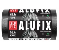 Worki na śmieci ALUFIX Professional, HDPE, 50x55cm, 7 &mu;m, 35l, 100 szt., czarne