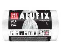 Garbage bags ALUFIX Professional, HDPE, 50x55cm, 7 μm, 35l, 100 pcs, white