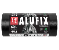 Worki na śmieci ALUFIX Professional, HDPE, 60x80cm, 8 &mu;m, 60l, 40 szt., czarne