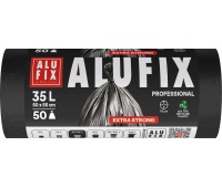 Garbage bags ALUFIX Professional, HDPE, 50x55cm, 10 &mu;m, 35l, 50 pcs, black