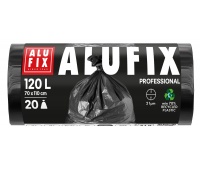 Worki na śmieci ALUFIX Professional, LDPE, 70x110cm, 21 μm, 120l, 20 szt., czarne