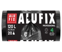 Worki na śmieci ALUFIX Professional, LDPE, 70x110cm, 28 &mu;m, 120l, 20 szt., czarne