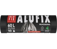 Worki na śmieci ALUFIX Professional, LDPE, 60x70cm, 21 &mu;m, 60l, 10 szt., czarne