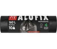 Garbage bags ALUFIX Professional, LDPE, 90x110cm, 30 μm, 160l, 10 pcs, black