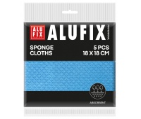 Sponge cloths ALUFIX Professional, 18x18cm, 5 pcs, blue