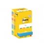Self-adhesive notes POST-IT&reg; Energetic, 76x76mm, 8x100 sheets + 4x100 sheets free, assorted colors