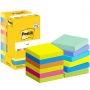 Self-adhesive notes POST-IT&reg; Energetic, 76x76mm, 8x100 sheets + 4x100 sheets free, assorted colors