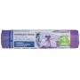 Trash bags DONAU PROFESSIONAL, durable, super strong, with tie tape, 60l, 10 pcs., lavender fragrance, purple