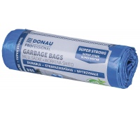 Trash bags DONAU PROFESSIONAL, durable, super strong, with tie tape, 35l, 15 pcs., blue
