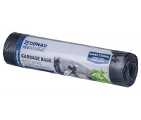 Worki na śmieci DONAU PROFESSIONAL, wytrzymałe, super mocne, z taśmą, 60l, 10 szt., czarne