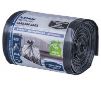 Worki na śmieci DONAU PROFESSIONAL, wytrzymałe, super mocne, budowlane, 120l, 10 szt., czarne