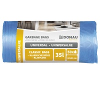 Worki na śmieci DONAU HOME, uniwersalne, 35l, 50 szt., niebieskie