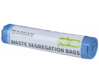 Waste sorting bags DONAU HOME, with tie tape, paper, 120l, 10 pcs., blue